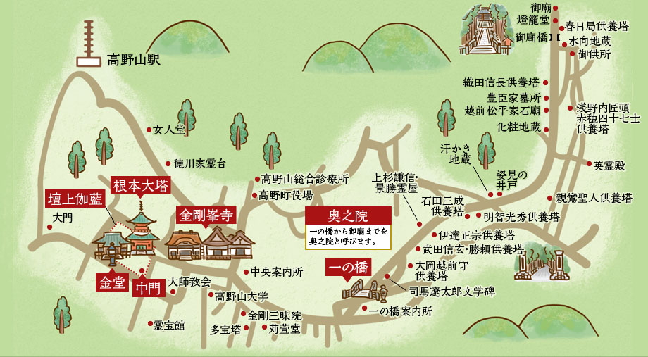 高野山 散策MAP