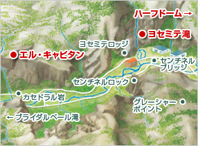 ヨセミテ国立公園マップ
