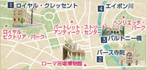 イギリス観光ガイド｜バース地図