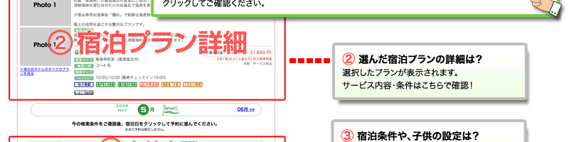 STEP1｜詳細画面で宿泊プランの内容を確認