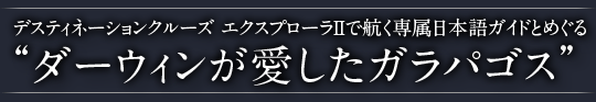 デスティネーションクルーズ エクスプローラⅡで航く専属日本語ガイドとめぐる　“ダーウィンが愛したガラパゴス”