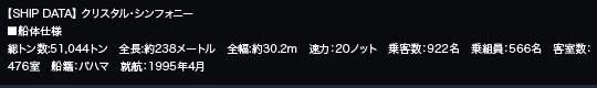 【SHIP DATA】 クリスタル・シンフォニー