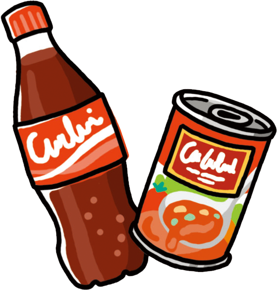 コーラや缶スープ