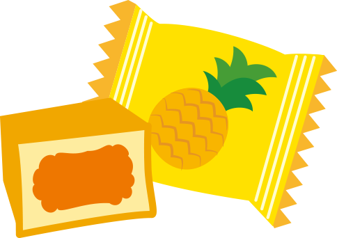 パイナップルケーキ　イラスト