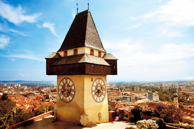 世界遺産｜グラーツ・シュロスベルクの時計塔