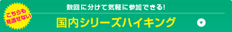 数回に分けて気軽に参加できる！ 国内シリーズハイキング