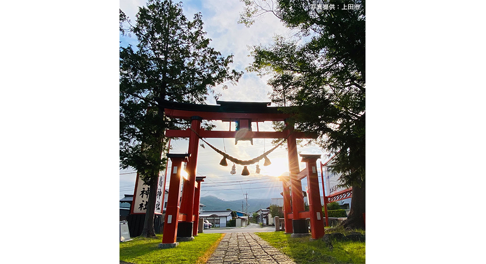 生島足島神社夏至の日の出