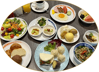 朝食ビュッフェ