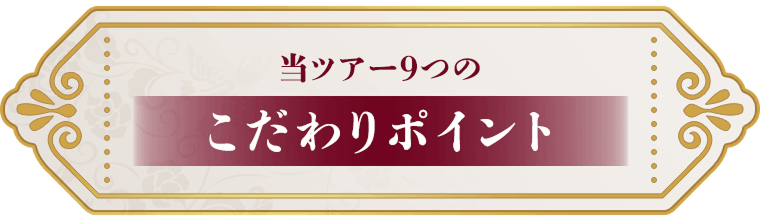 当ツアー9つのこだわりのポイント