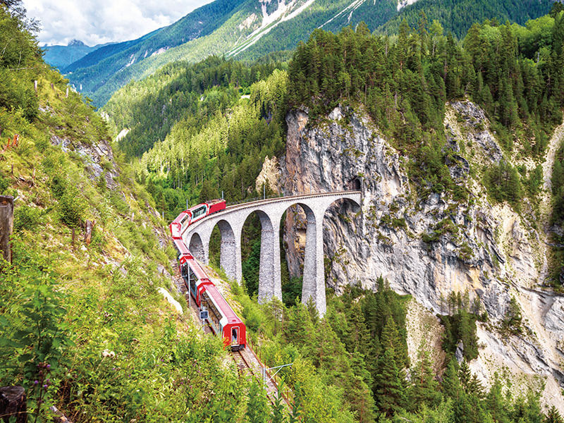 レーティッシュ鉄道 ラントヴァッサー橋