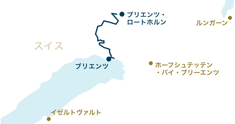 ロートホルンSL鉄道の路線図