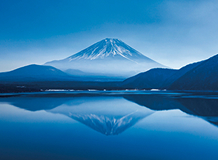 逆さ富士の写真