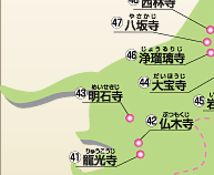 巡拝MAP　伊予（愛媛県）菩提の道場二十六ヶ所