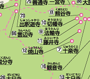 巡拝MAP　阿波（徳島県）発心の道場23ヶ所