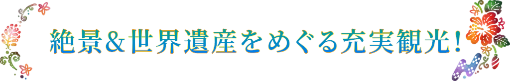絶景&世界遺産をめぐる充実観光!