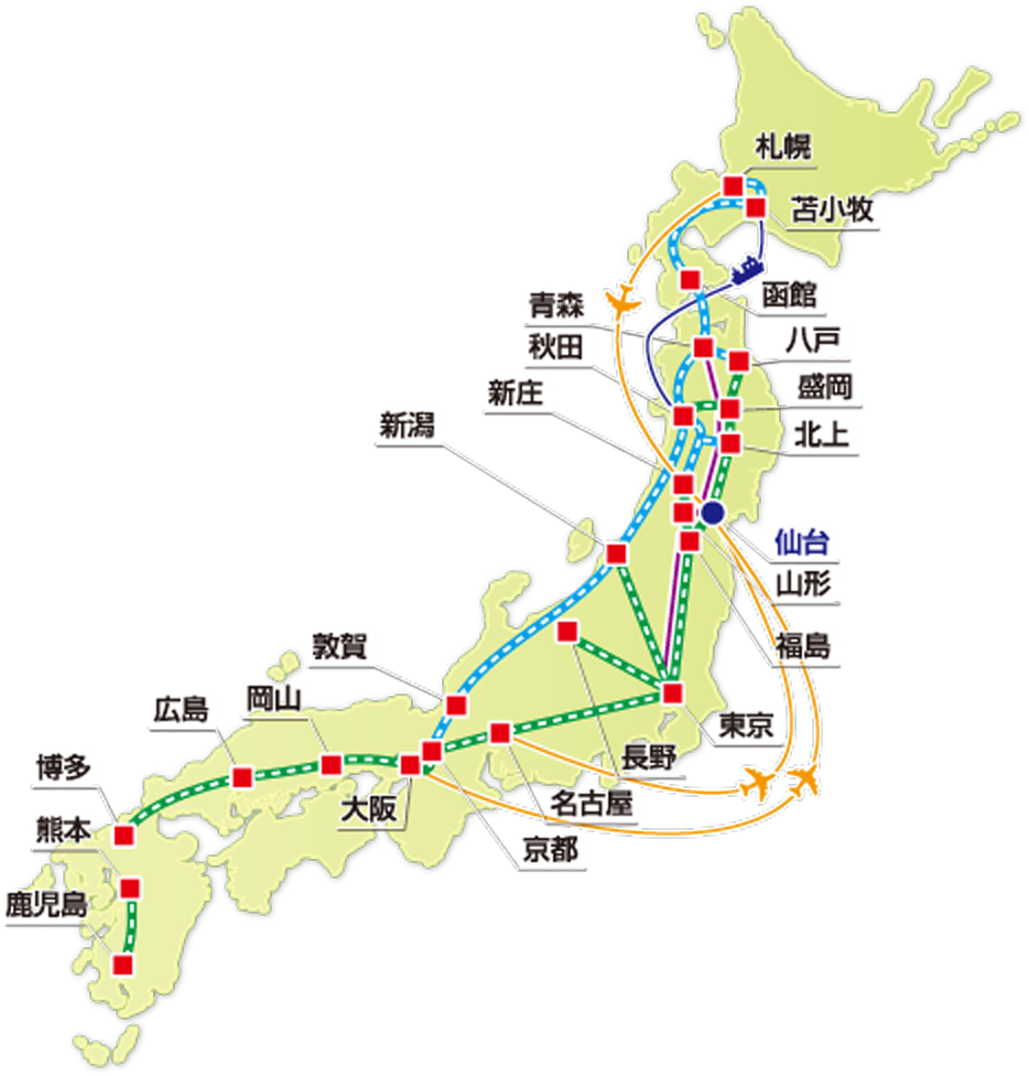 仙台七夕まつりのMAP