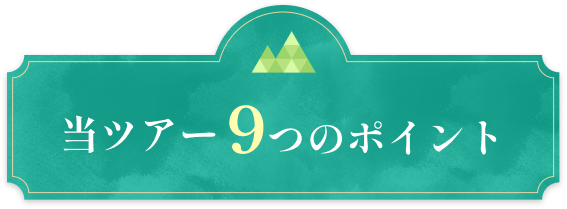 当ツアー9つのポイント
