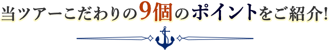 当ツアーこだわりの9個のポイントをご紹介!