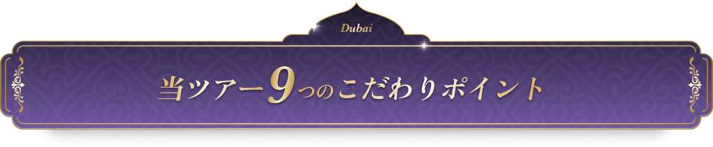 当ツアー9つのこだわりポイント