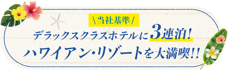 ハワイアン・リゾートを大満喫！！