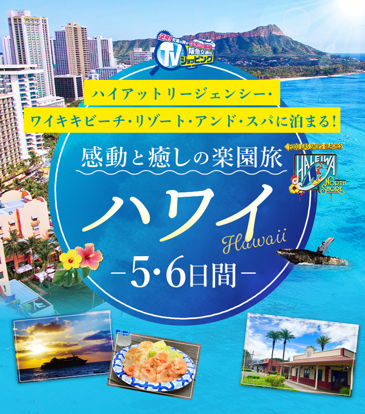 阪急ハワイテレビ】感動と癒しの楽園旅 ハワイ 5・6日間｜阪急交通社