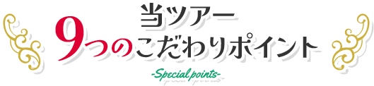 当ツアー9つのこだわりポイント