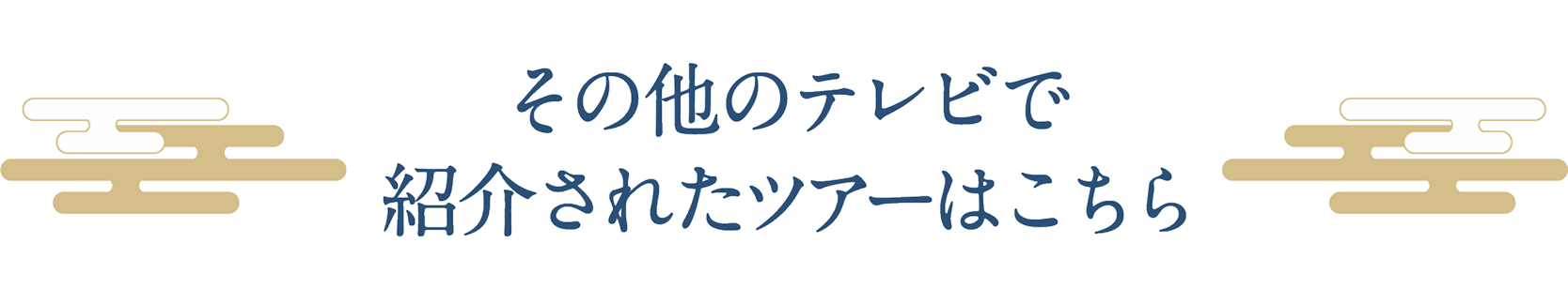 その他のテレビで紹介されたツアーはこちら