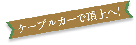 ケーブルカーで頂上へ