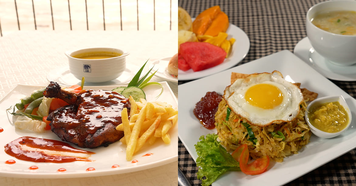 本場スリランカカレーや洋食ホテルブッフェのシーフード、郷土料理など、計11回の食事付き!