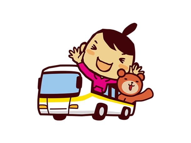 バスツアーのイメージイラスト