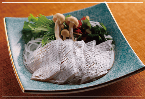 ふっくらとした食感と上品な甘み太刀魚のしゃぶしゃぶ