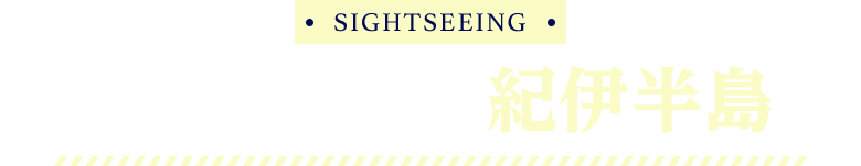 SIGHTSEEING 個人では巡りにくい紀伊半島へ!!