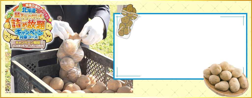 北海道越冬じゃがいも詰め放題キャンペーン対象コース