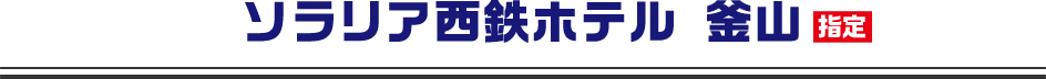 ソラリア西鉄ホテル 釜山 指定