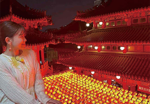 ライトアップ三鳳宮