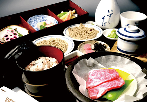 但馬牛と出石そば御膳