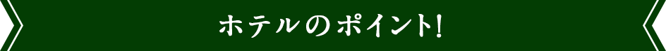 ホテルのポイント！