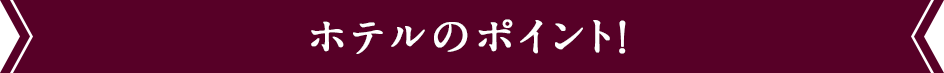 ホテルのポイント！