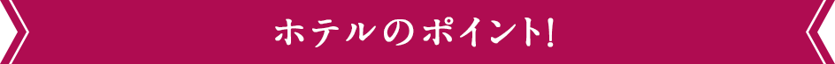 ホテルのポイント！