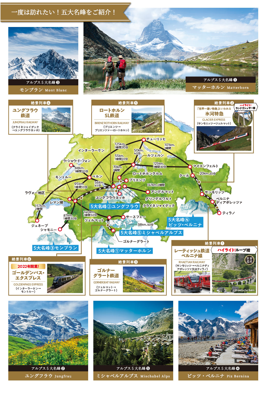 一度は訪れたい！五大名峰をご紹介！