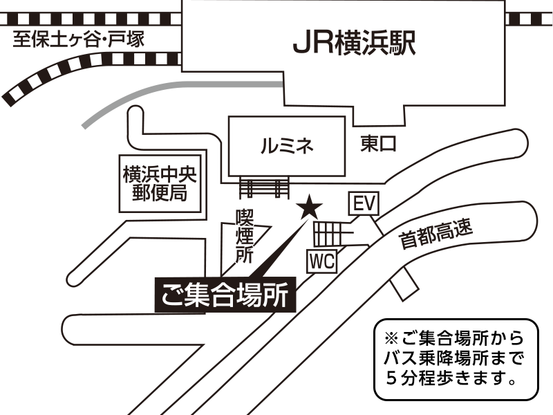 横浜駅　東口　ルミネ前（地上）
