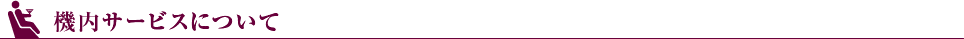 機内サービスについて