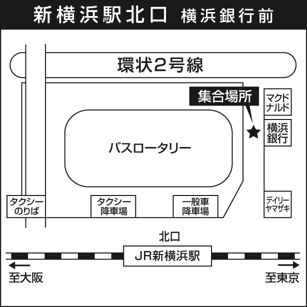 新横浜駅北口・横浜銀行前