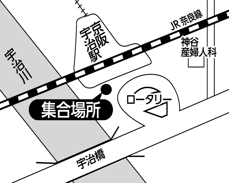 京阪宇治駅　駅前ロータリー
